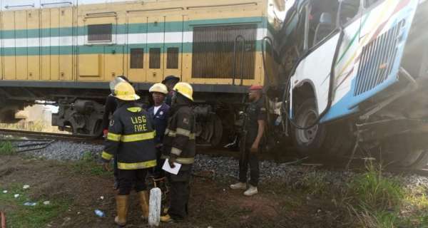 Lagos mourns as six die, 79 injured in Lagos train-bus collision.